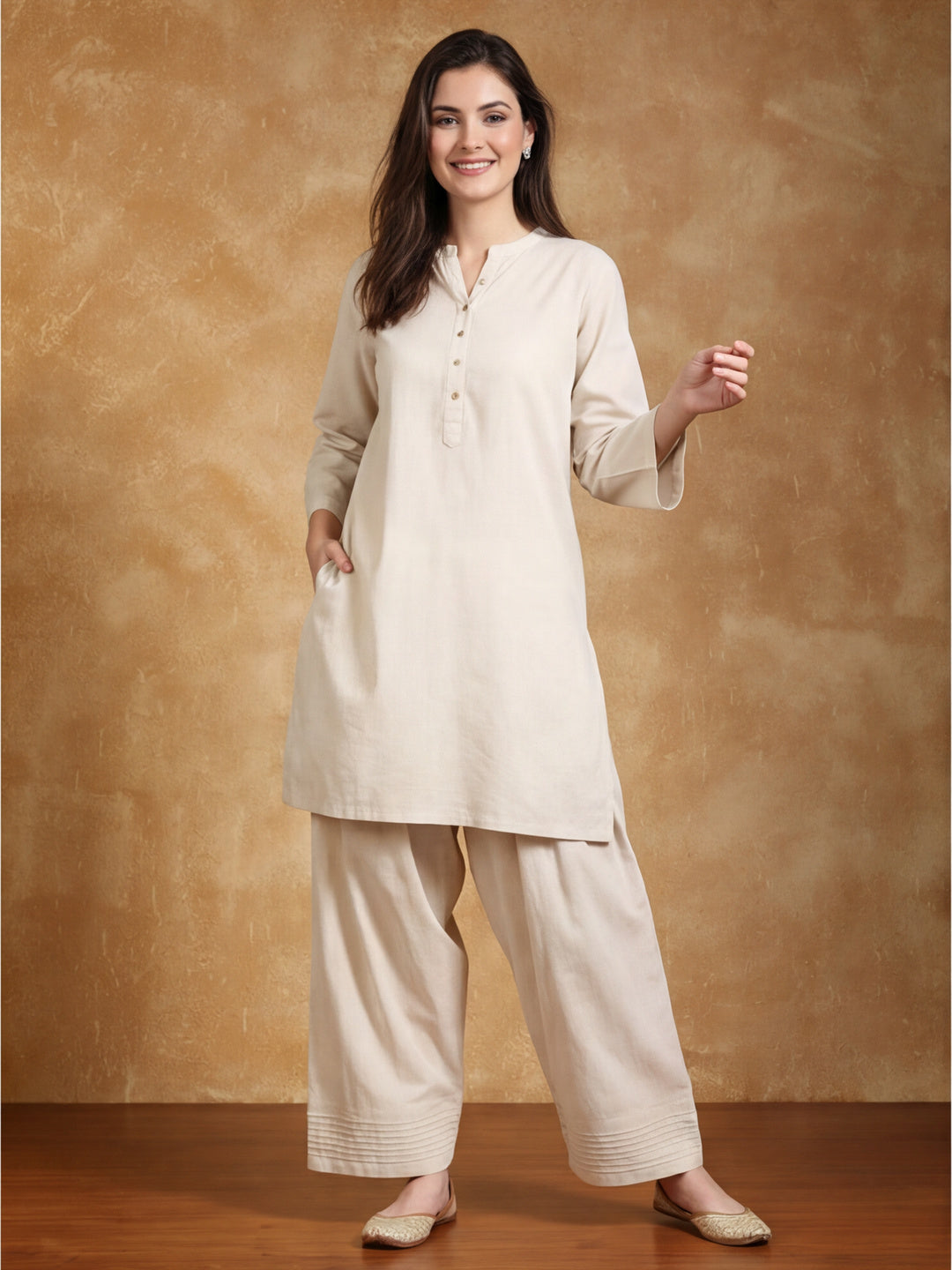 Women solid Loose fit cotton Farsi Salwar
