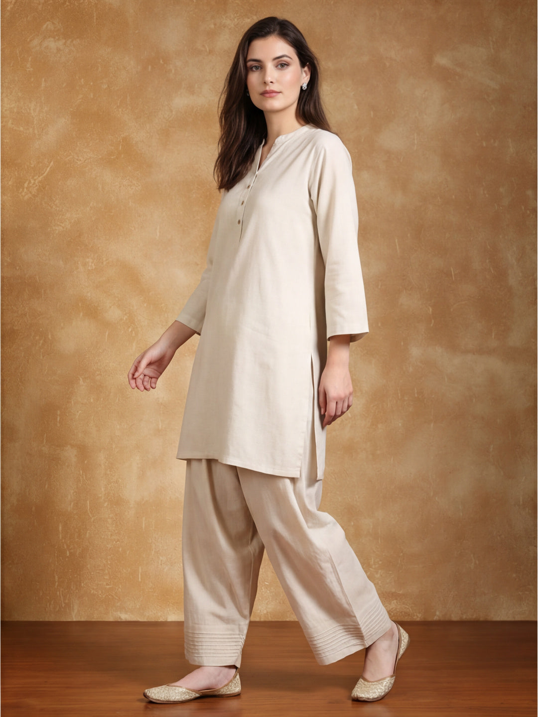 Women solid Loose fit cotton Farsi Salwar