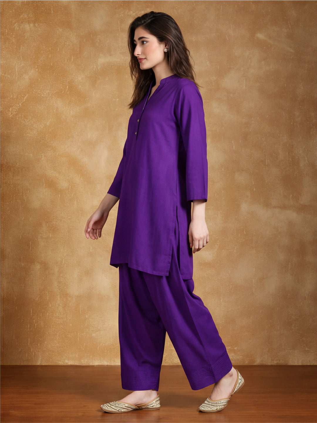 Women solid Loose fit cotton Farsi Salwar