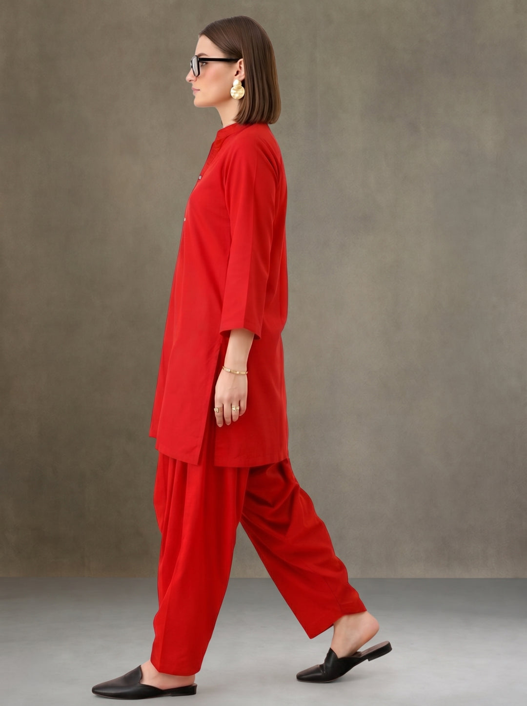 Women solid Loose fit cotton Farsi Salwar