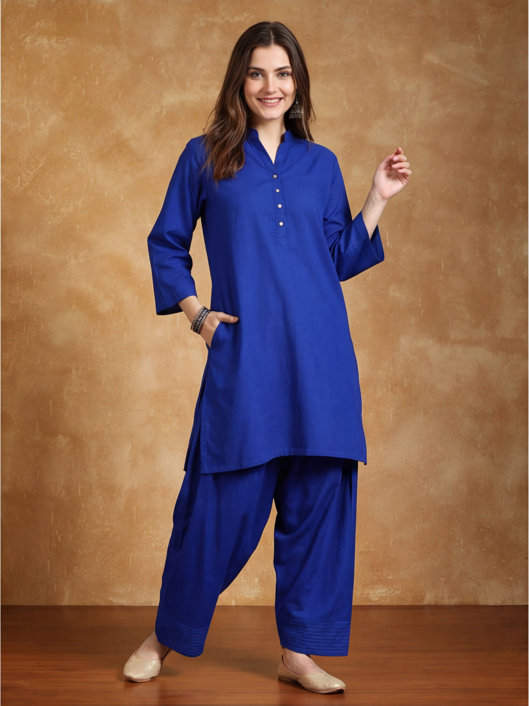 Women solid Loose fit cotton Farsi Salwar