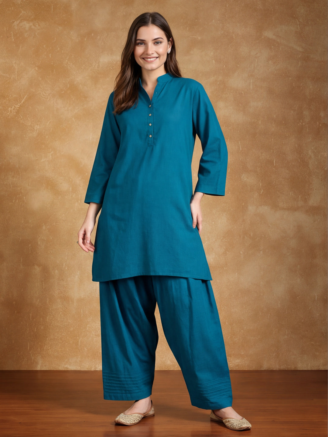 Women solid Loose fit cotton Farsi Salwar