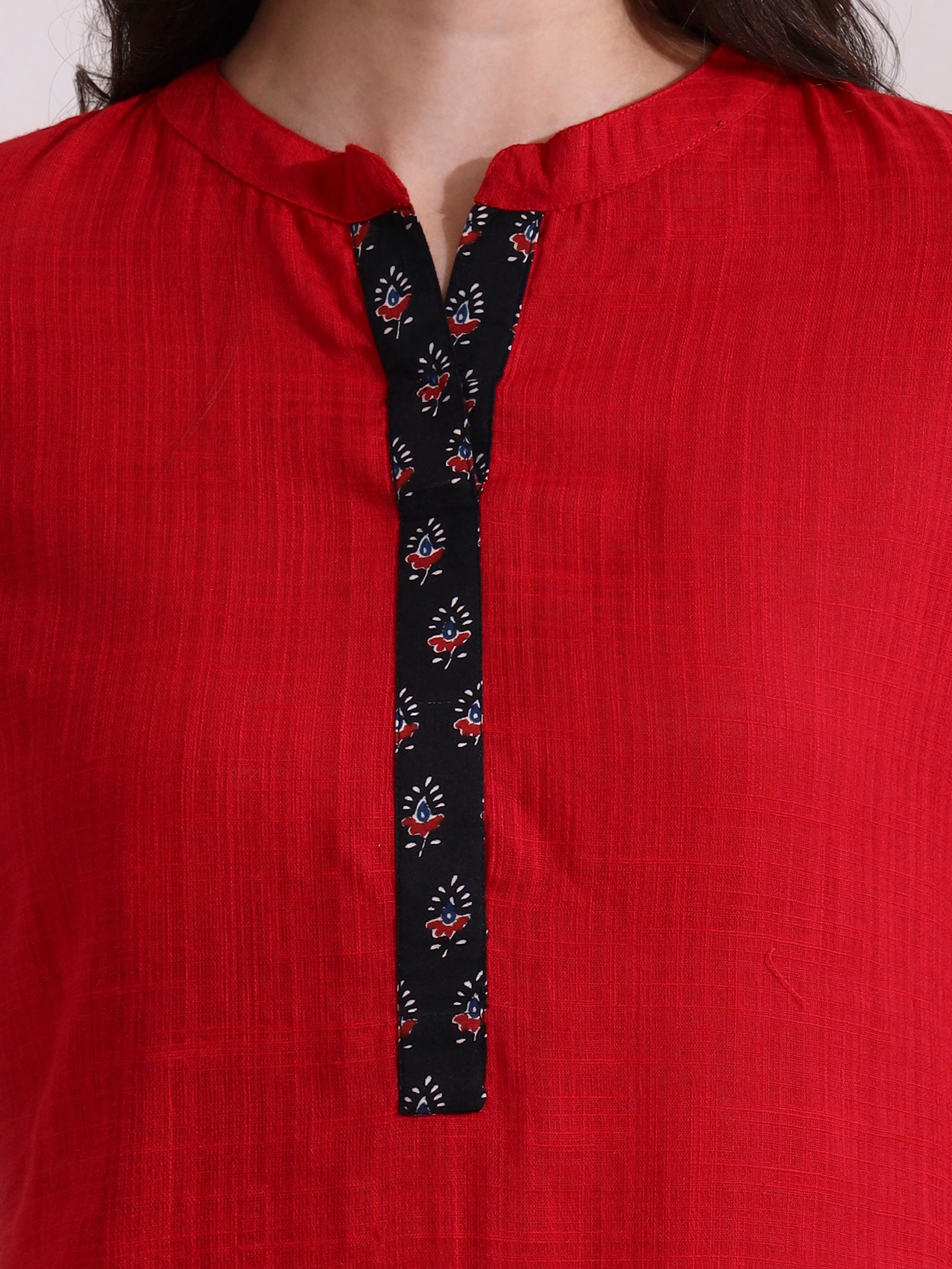 Solid Solid Straight Pure Cotton Kurta & Trousers Sets