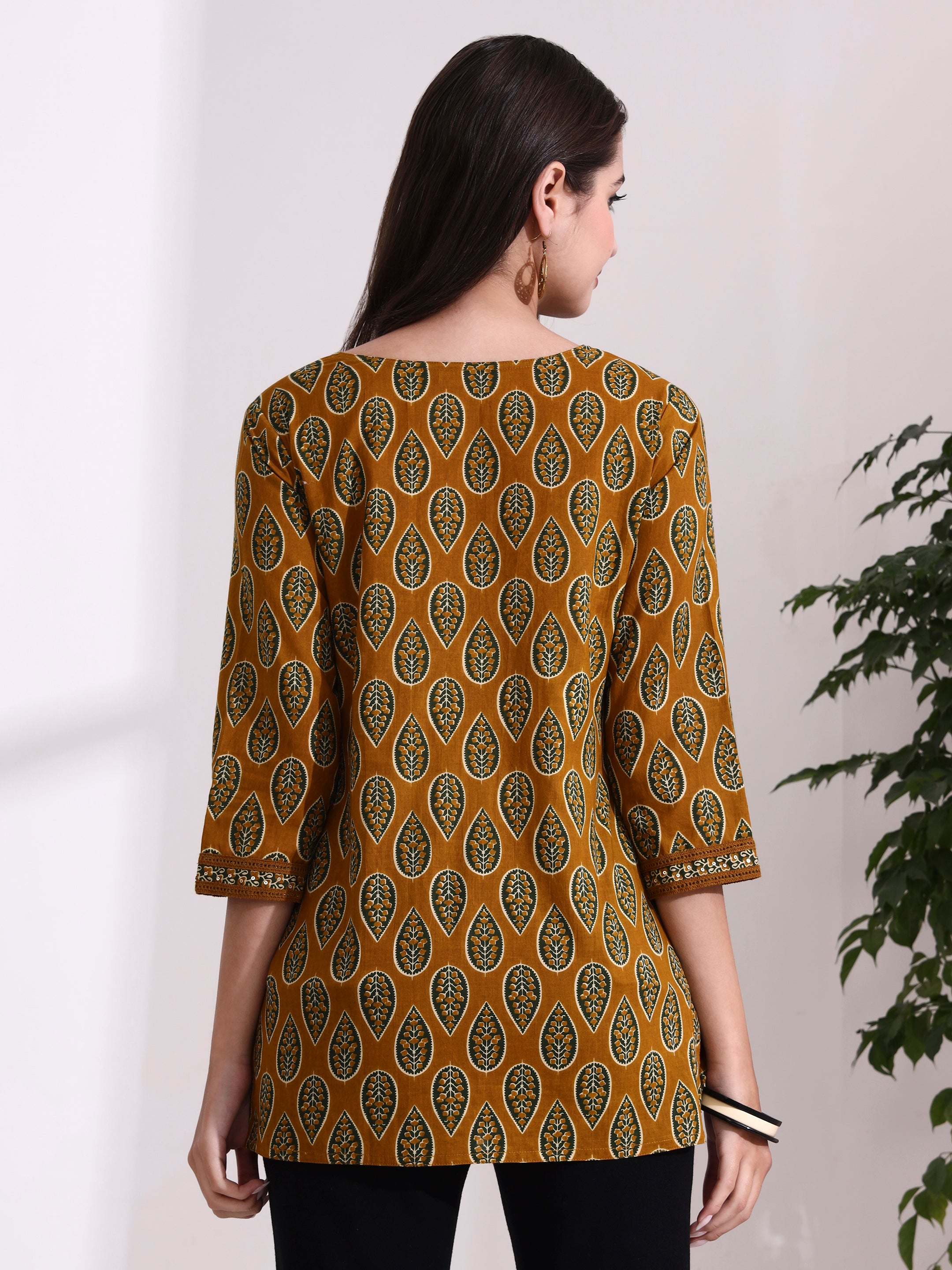 Floral Embroidered Straight Pure Cotton Top