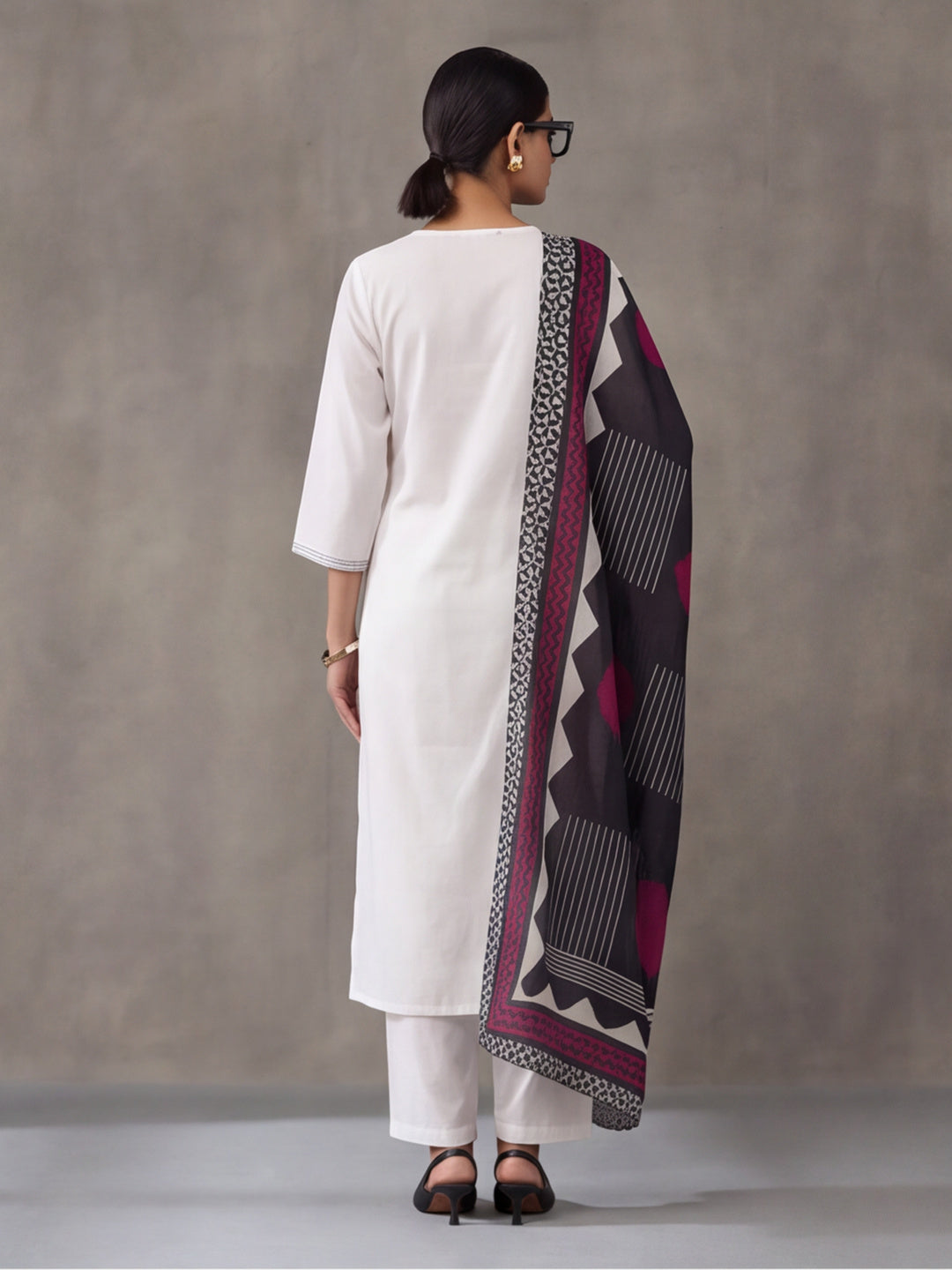 Solid Cotton Straight Kurta & Trouser Sets