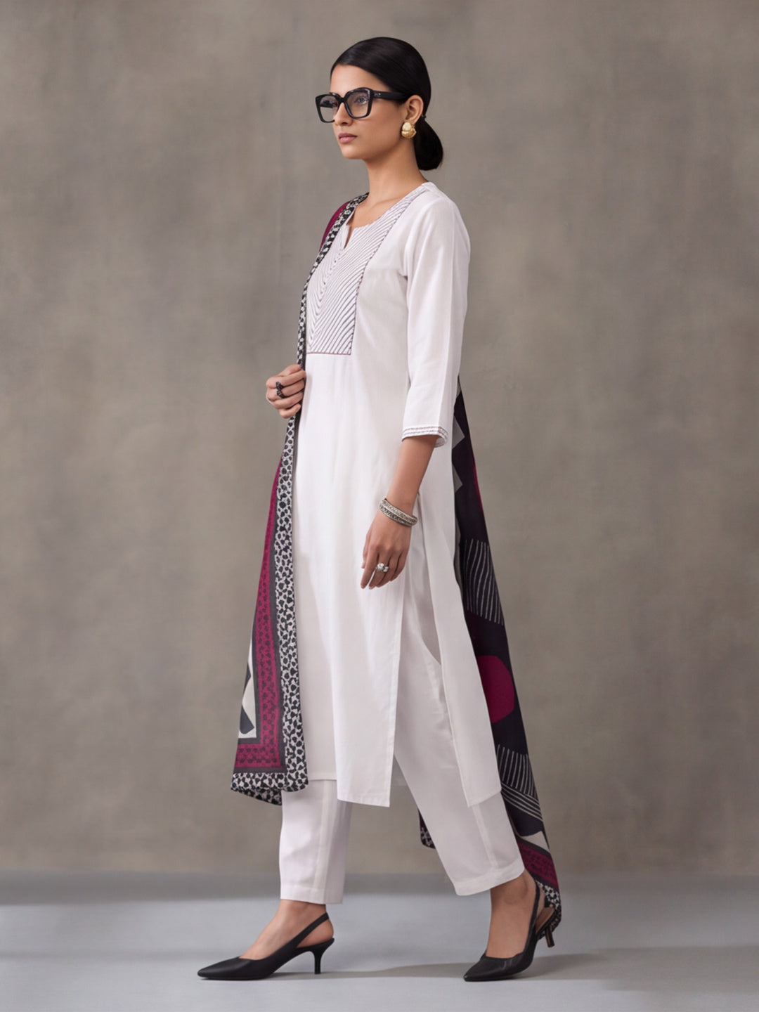 Solid Cotton Straight Kurta & Trouser Sets