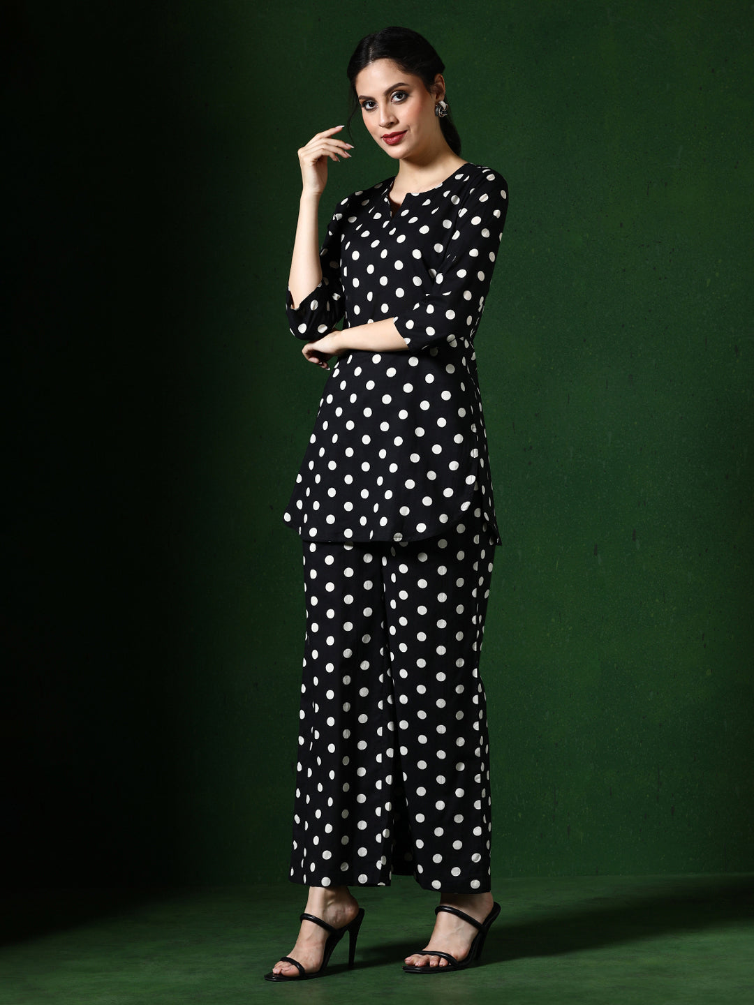 Floral Printed A-Line Pure Cotton Kurta & Palazzos Sets