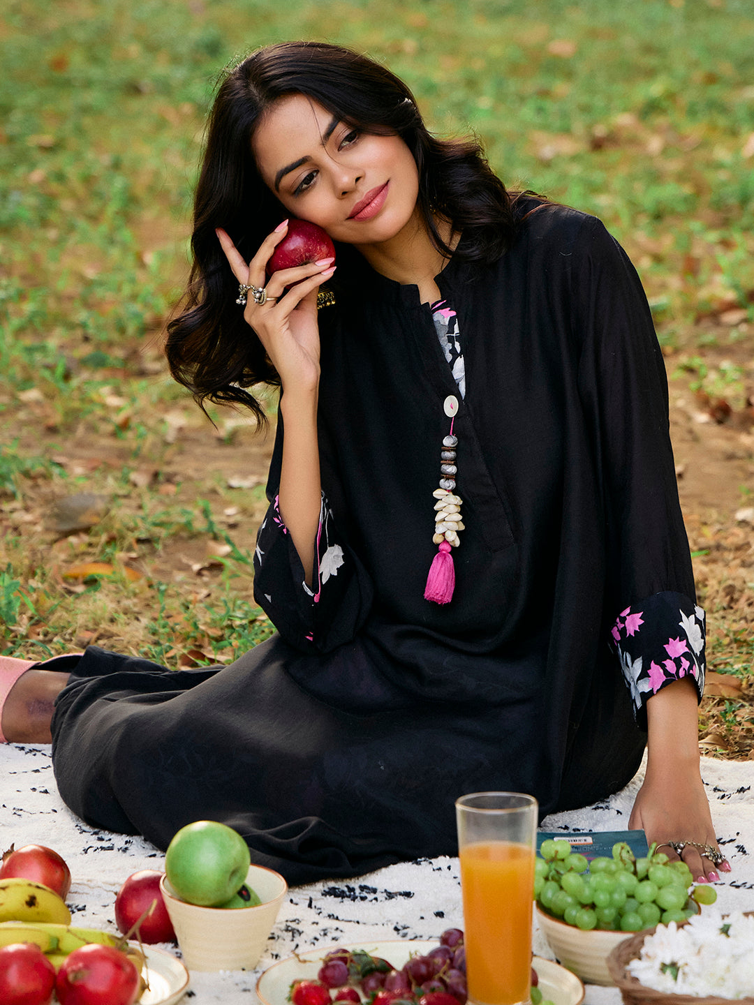 Embroidered A-Line Kurta & Trousers Sets