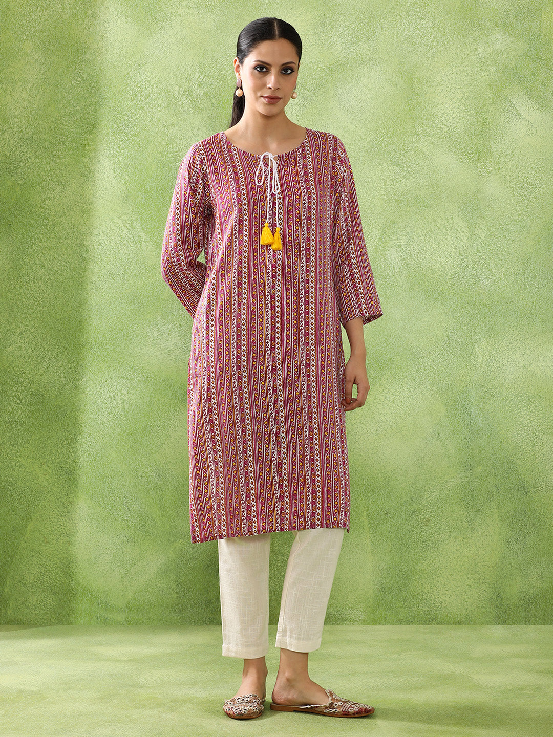 Floral Printed Straight Kurta