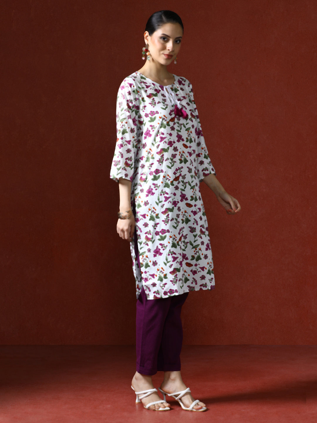 Floral Printed Straight Kurta