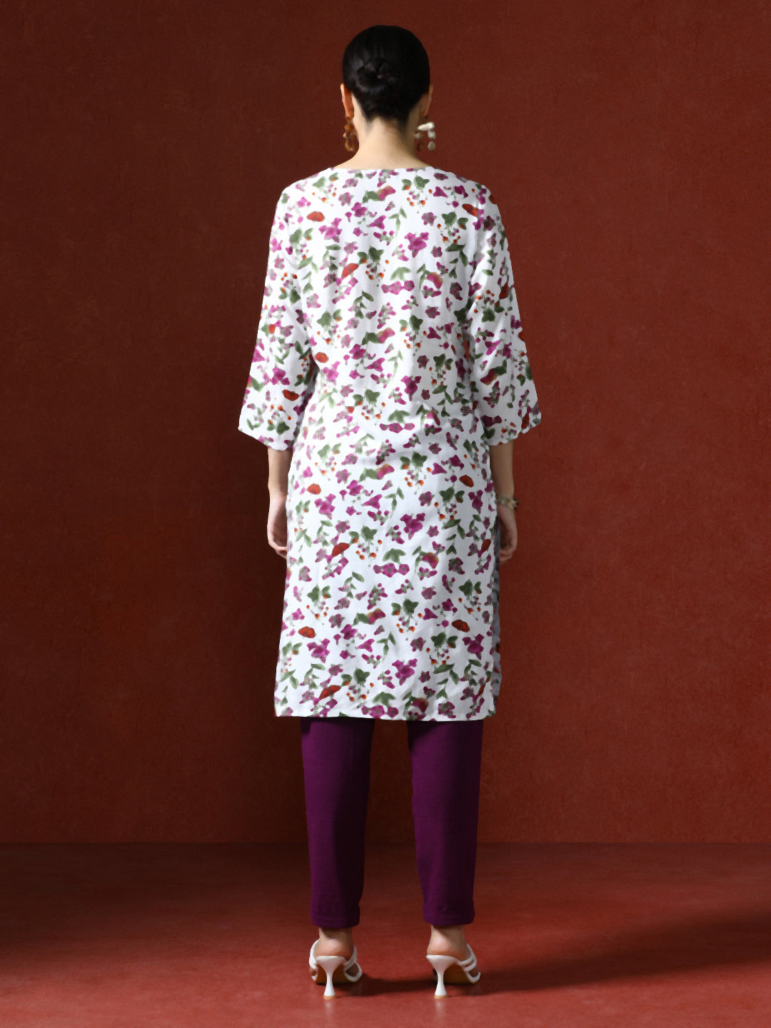 Floral Printed Straight Kurta