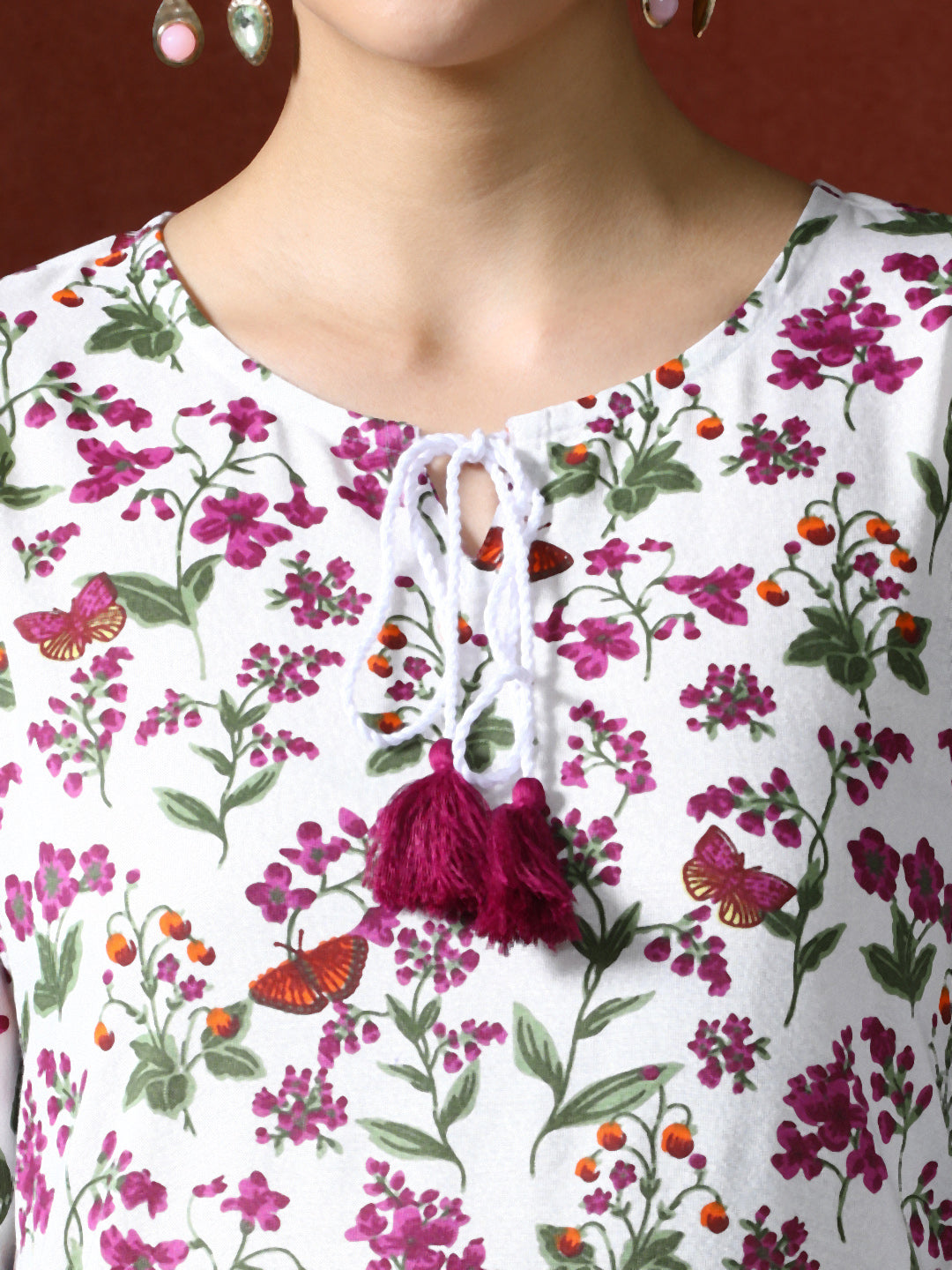 Floral Printed Straight Kurta