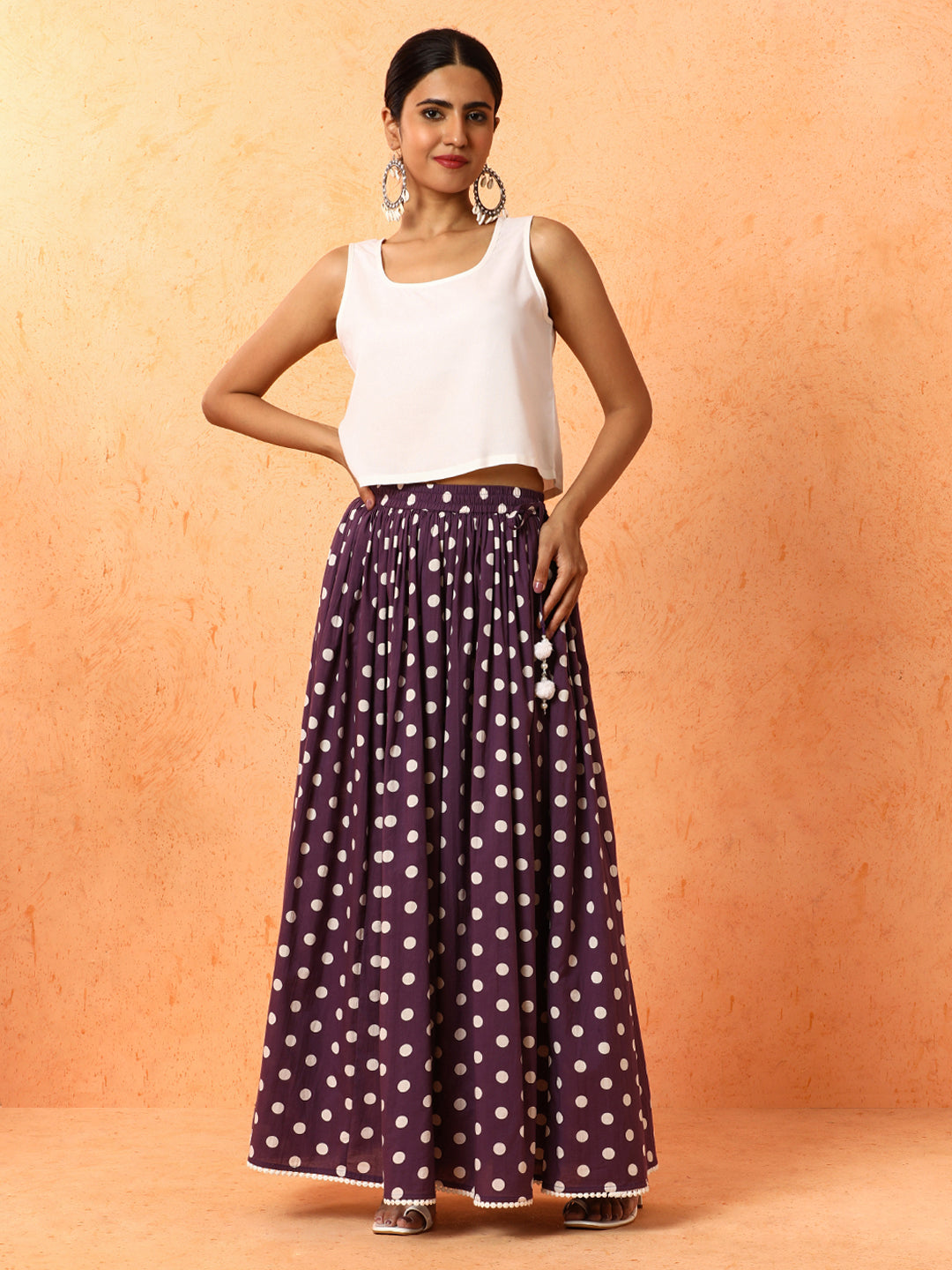 Floral Printed Pure Cotton Long Skirt