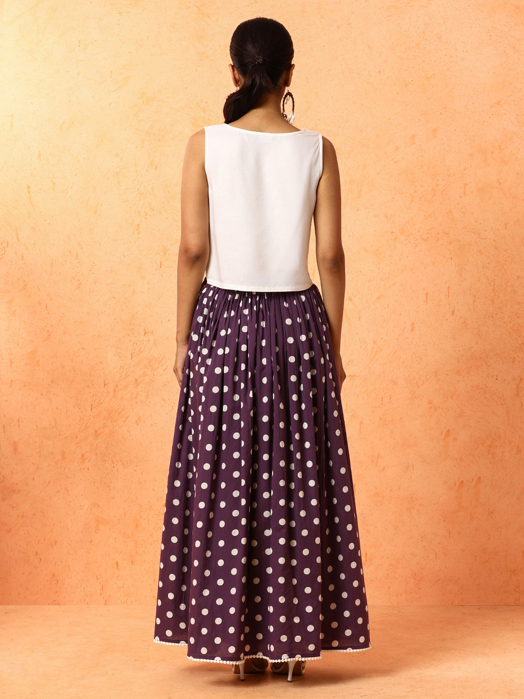 Floral Printed Pure Cotton Long Skirt
