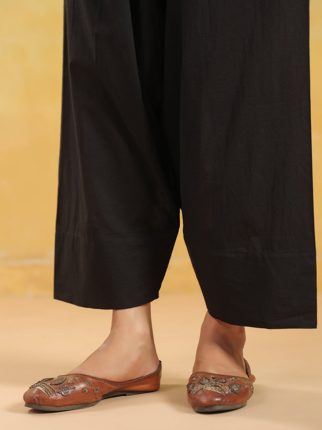 Solid Pure Cotton Farshi Salwar