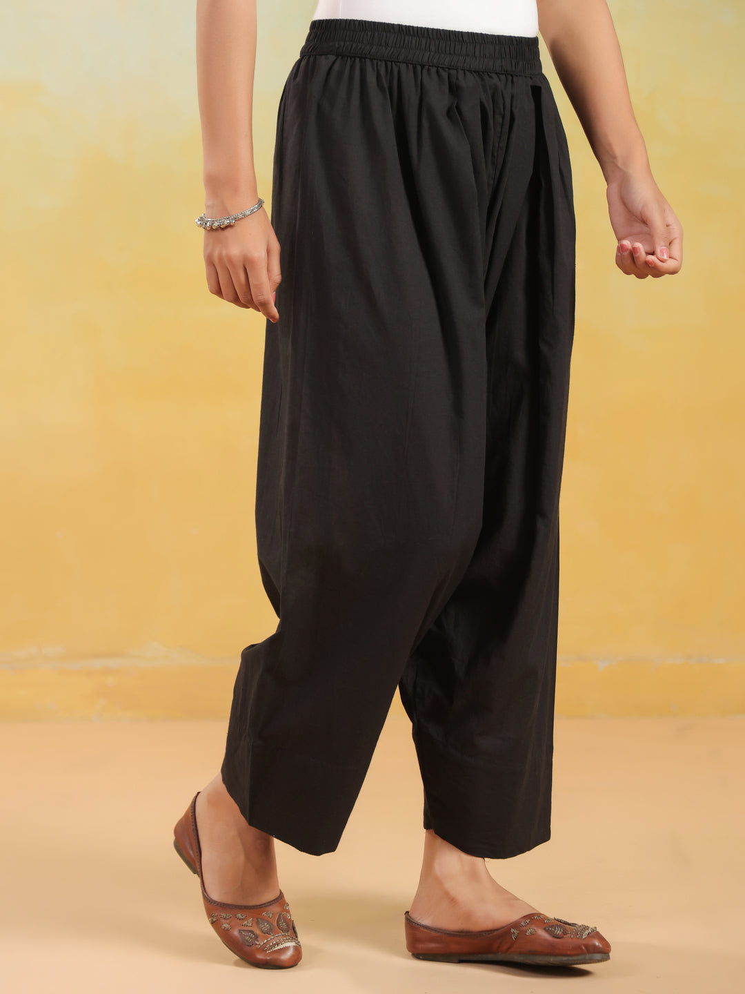 Solid Pure Cotton Farshi Salwar