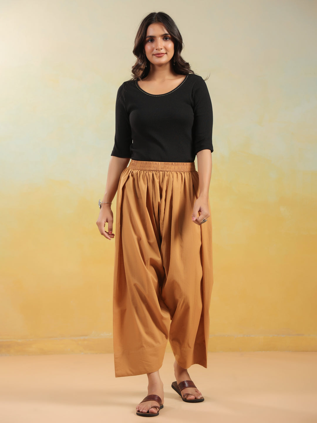 Solid Pure Cotton Farshi Salwar
