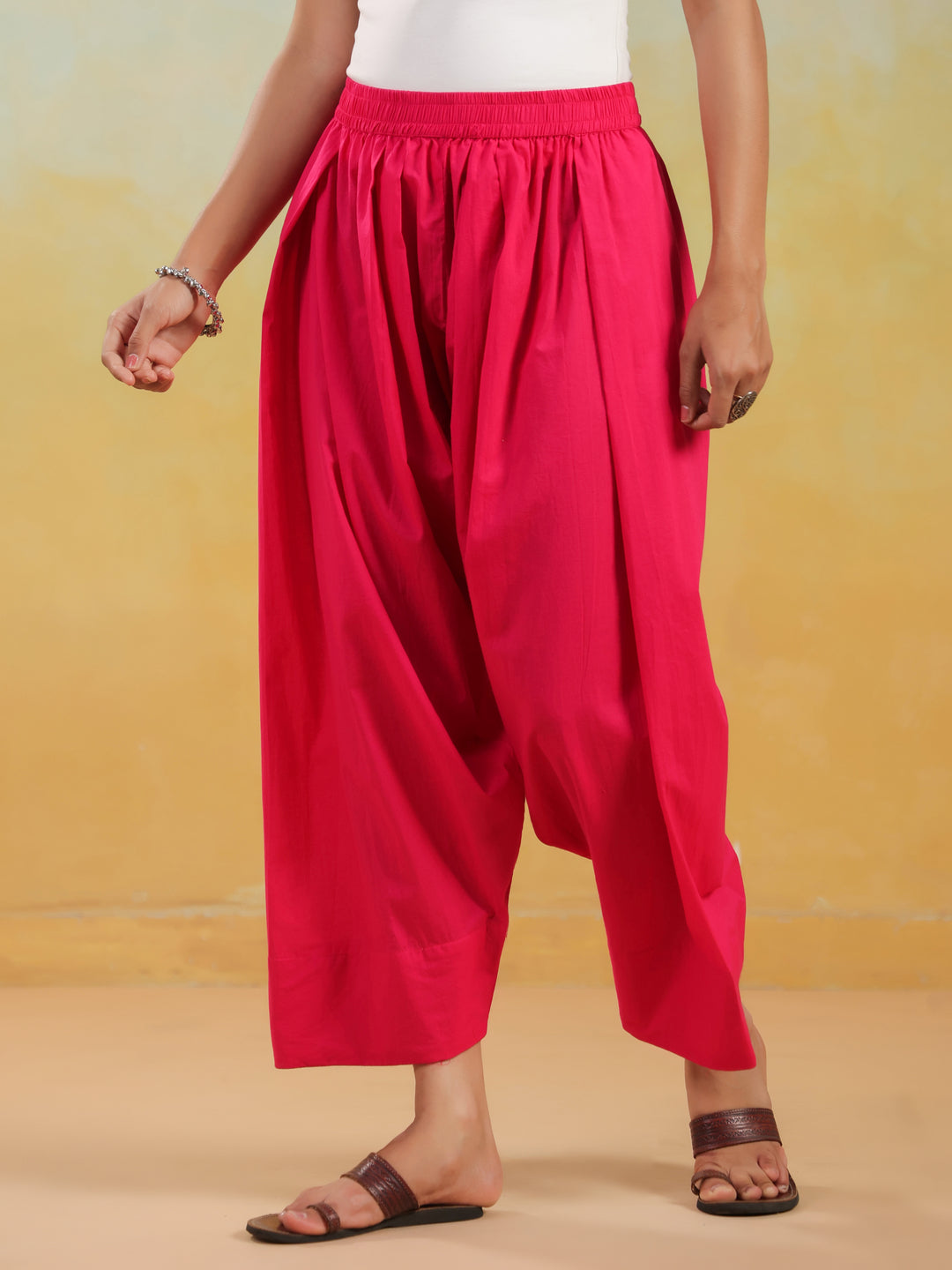 Solid Pure Cotton Farshi Salwar