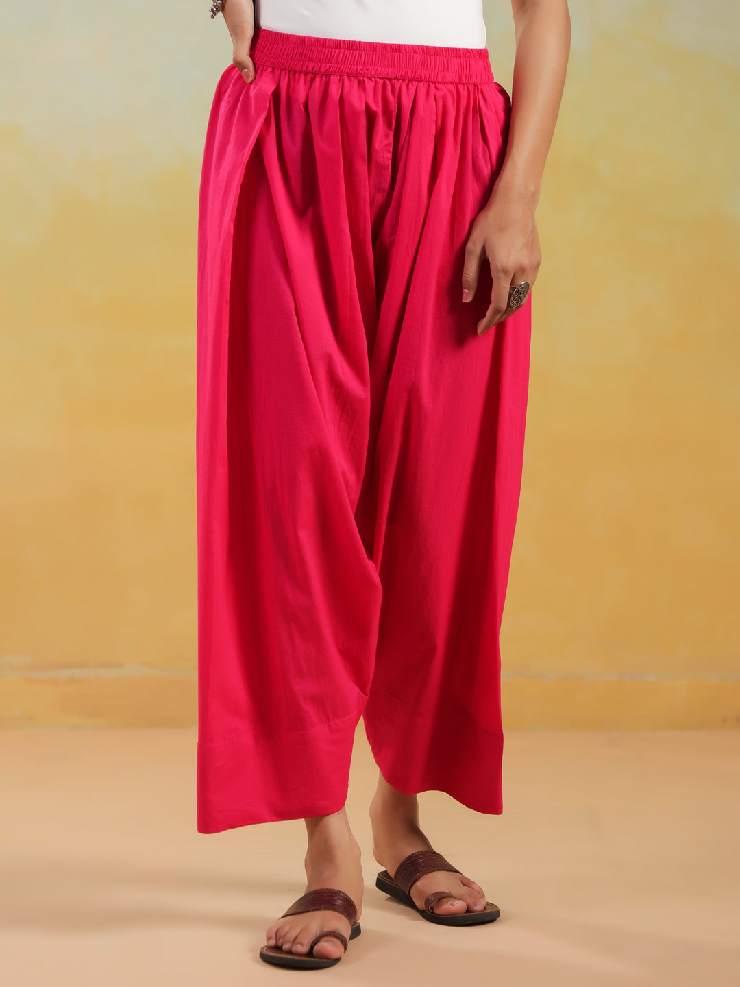 Solid Pure Cotton Farshi Salwar