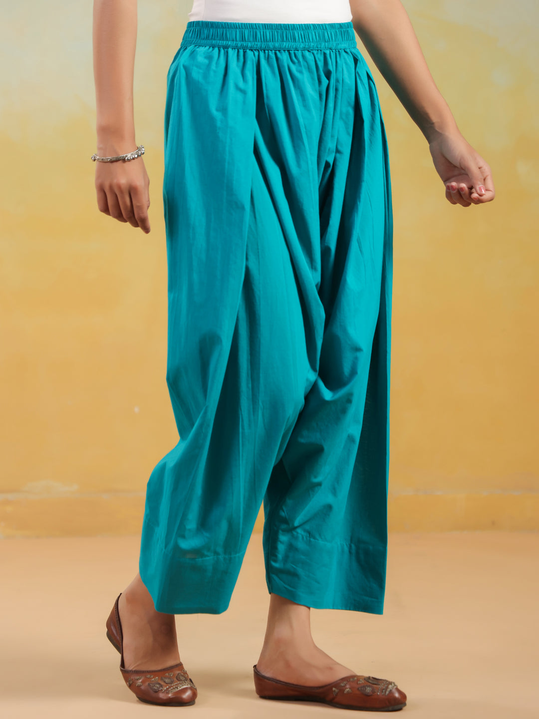 Solid Pure Cotton Farshi Salwar