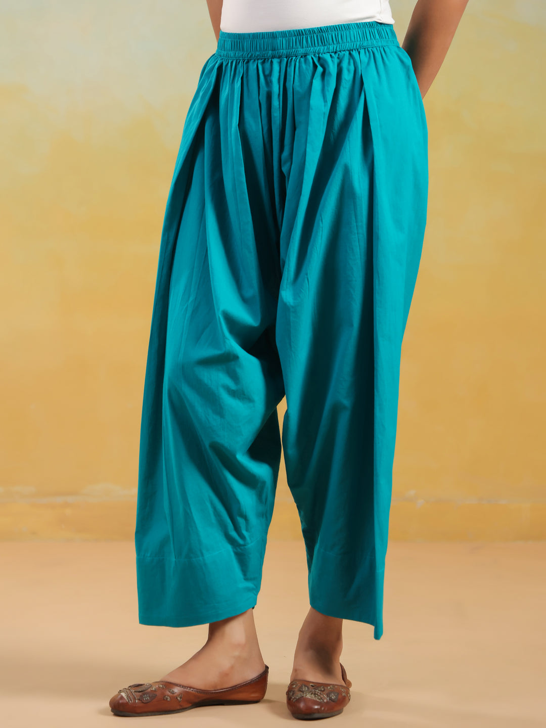 Solid Pure Cotton Farshi Salwar