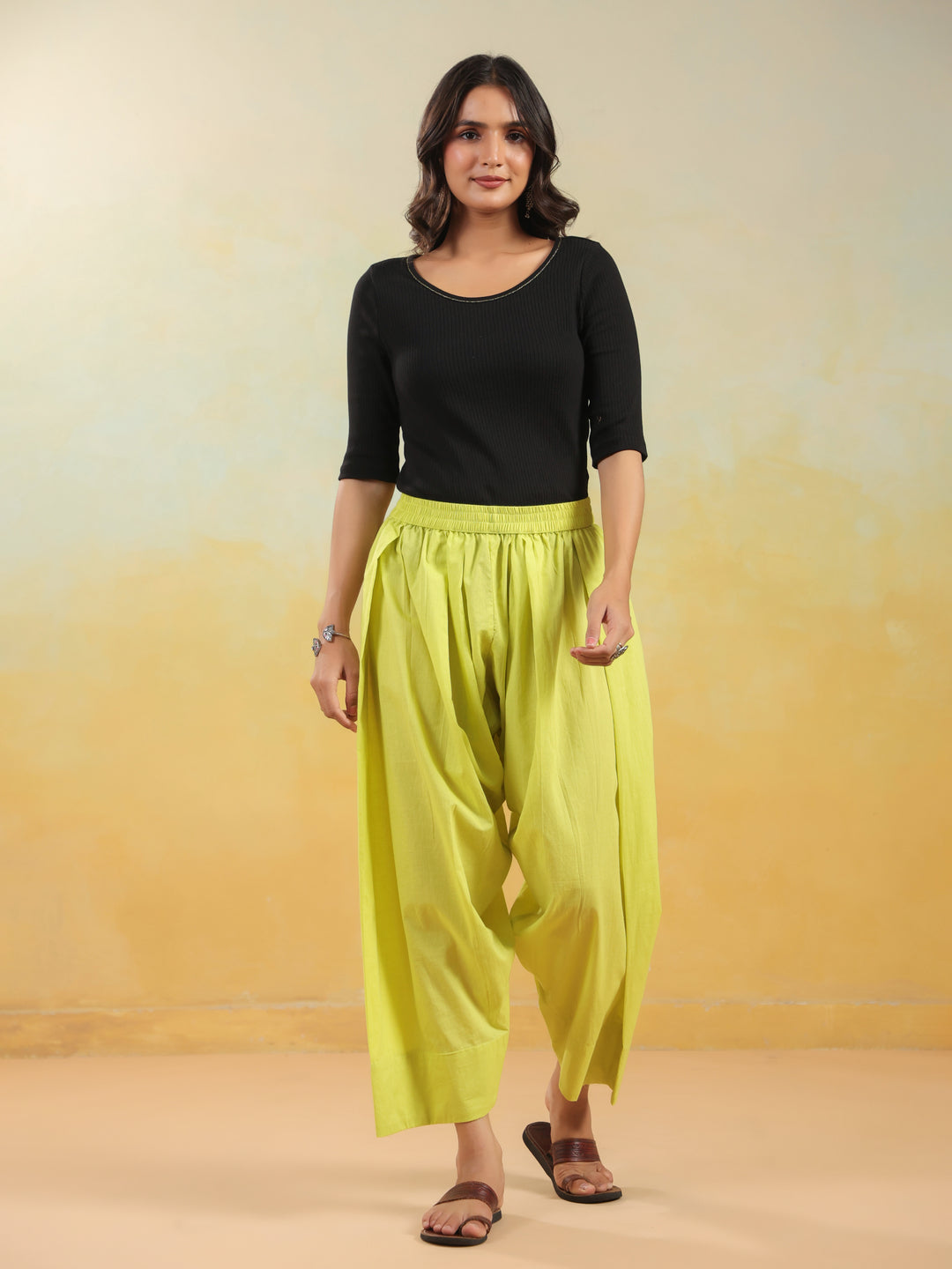 Solid Pure Cotton Farshi Salwar
