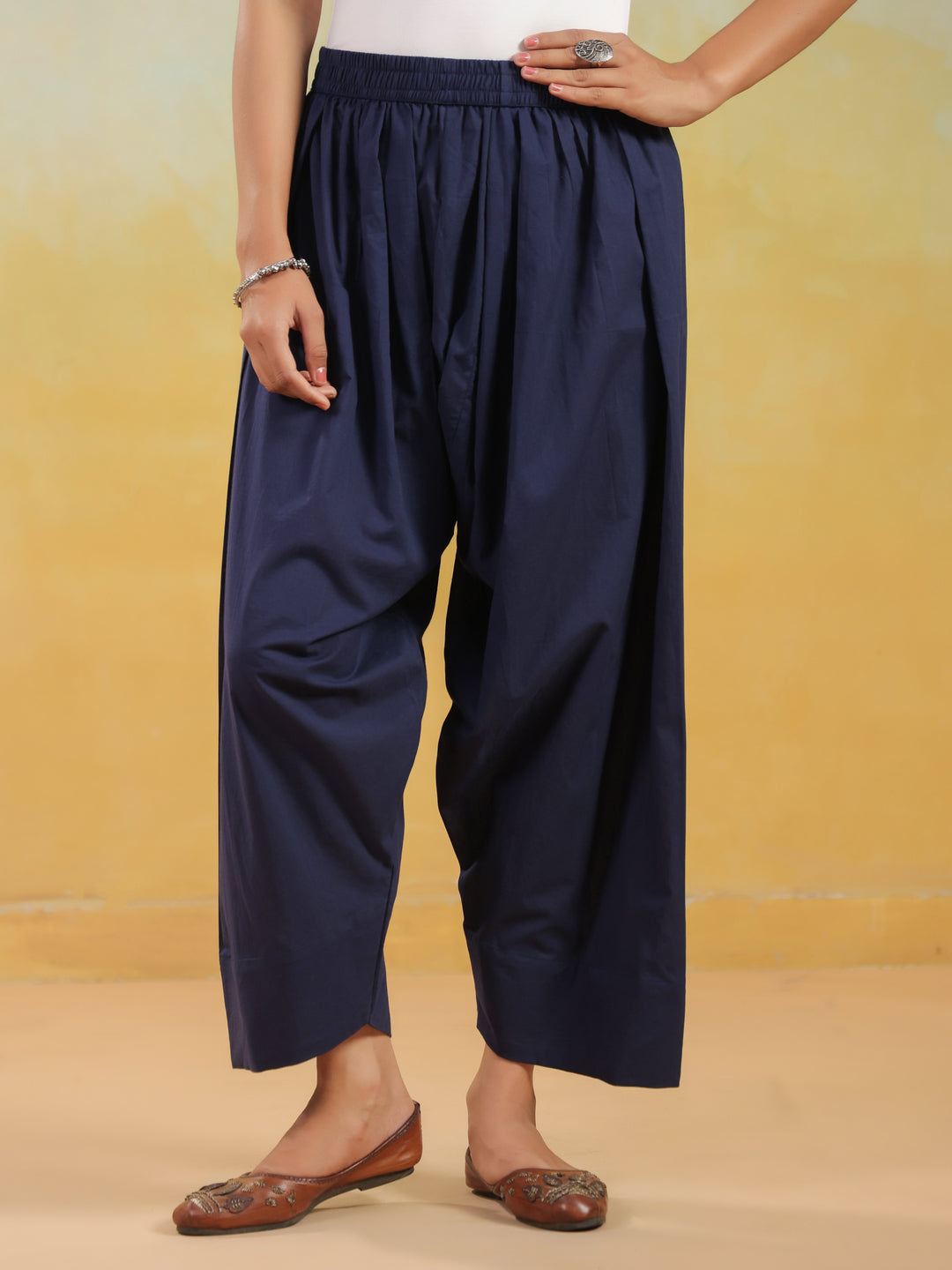 Solid Pure Cotton Farshi Salwar