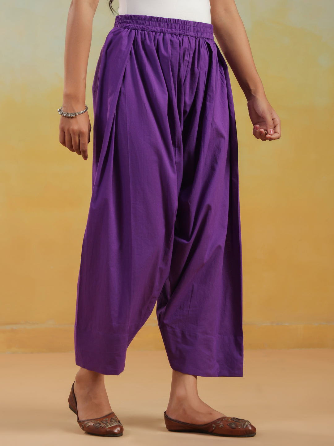 Solid Pure Cotton Farshi Salwar
