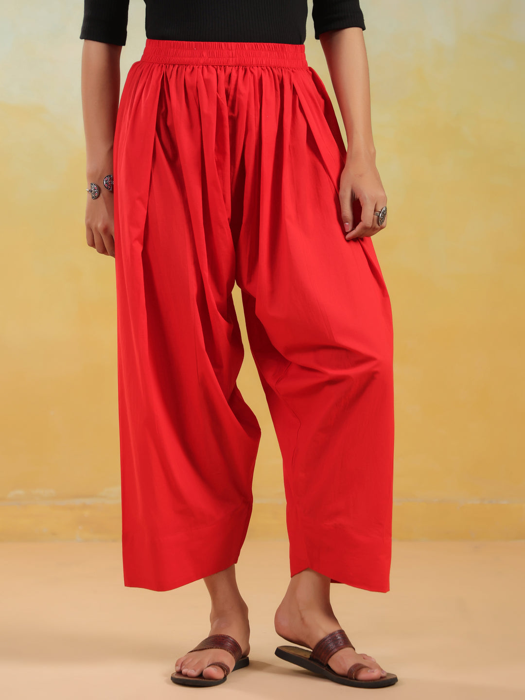 Solid Pure Cotton Farshi Salwar