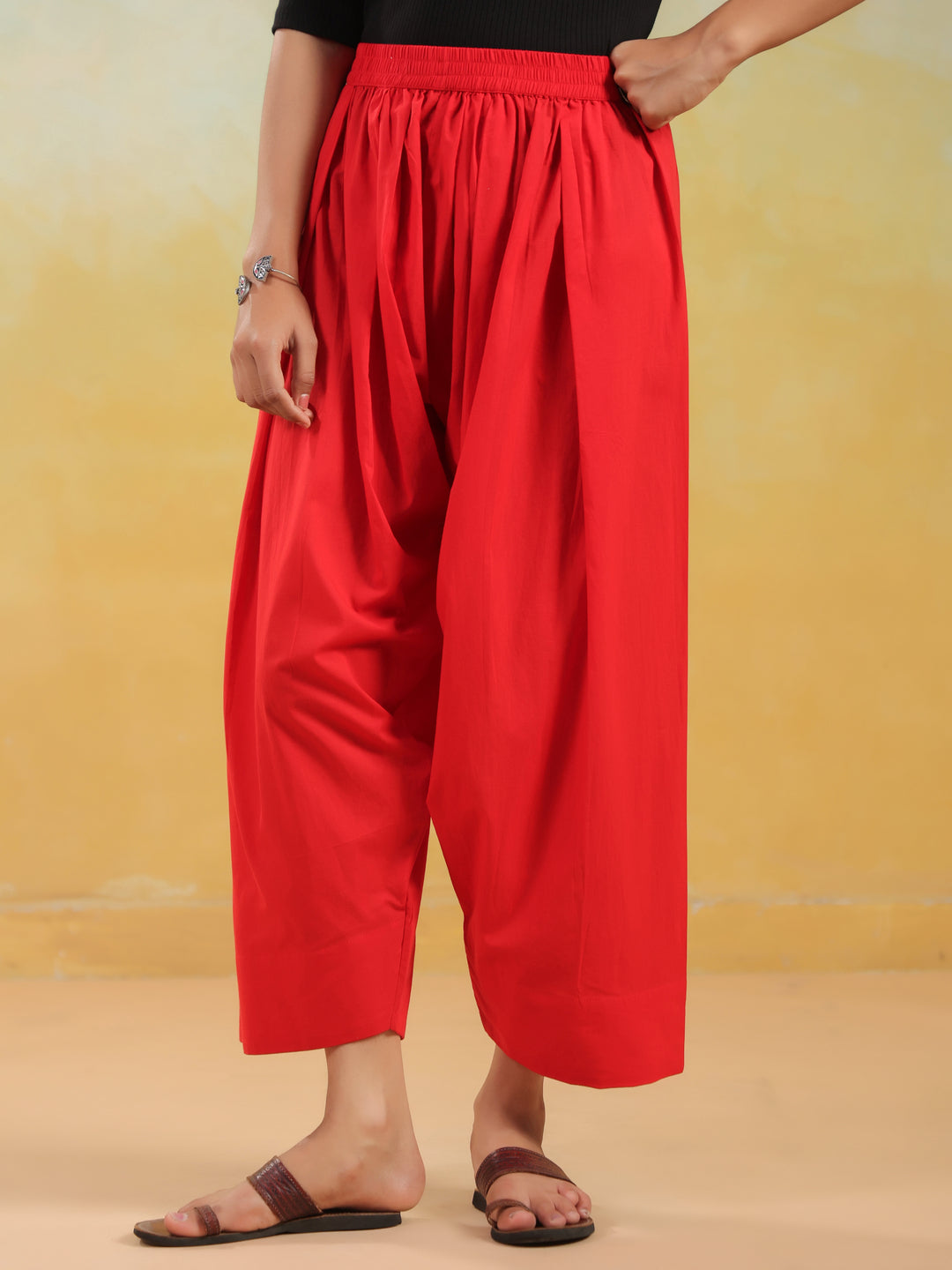Solid Pure Cotton Farshi Salwar