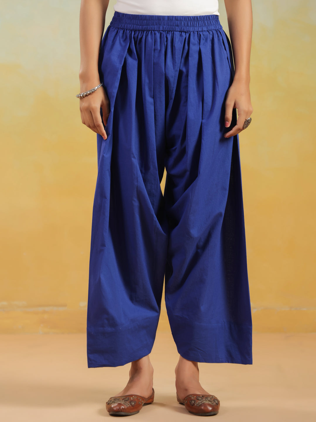 Solid Pure Cotton Farshi Salwar