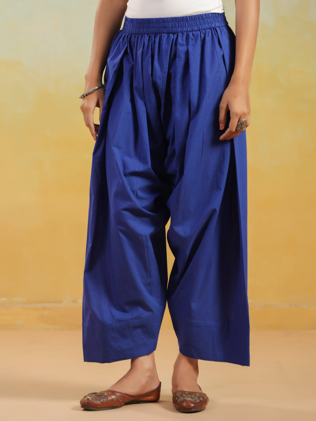 Solid Pure Cotton Farshi Salwar