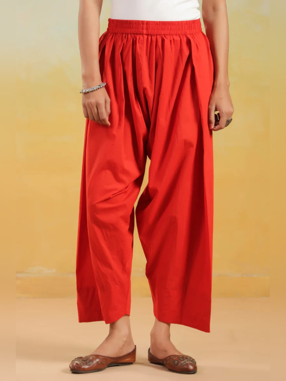Solid Pure Cotton Farshi Salwar
