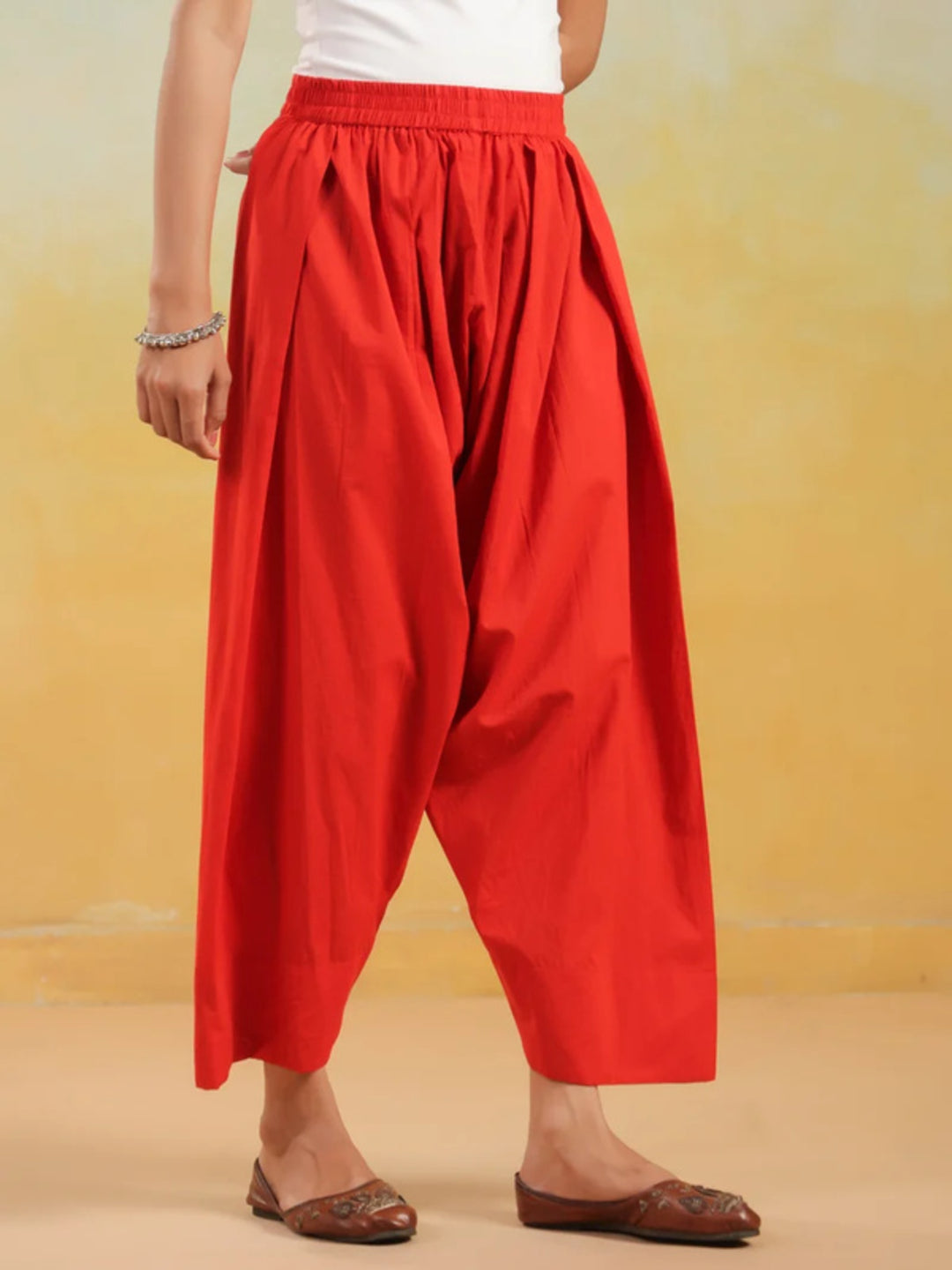 Solid Pure Cotton Farshi Salwar