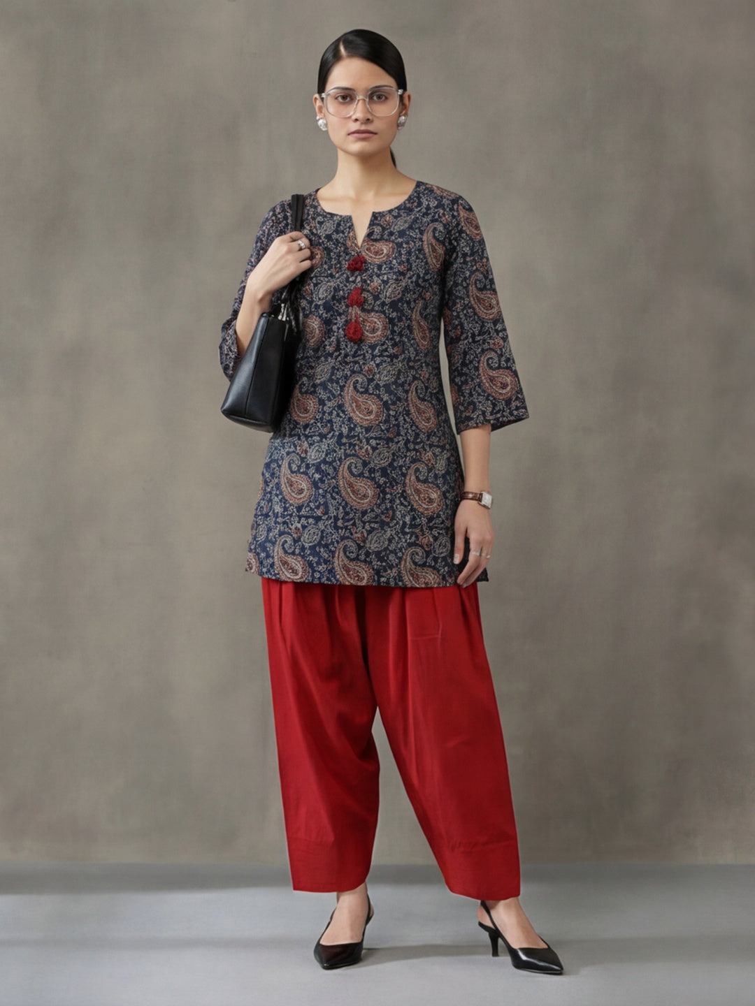Paisley Printed Pure Cotton Farshi Suit