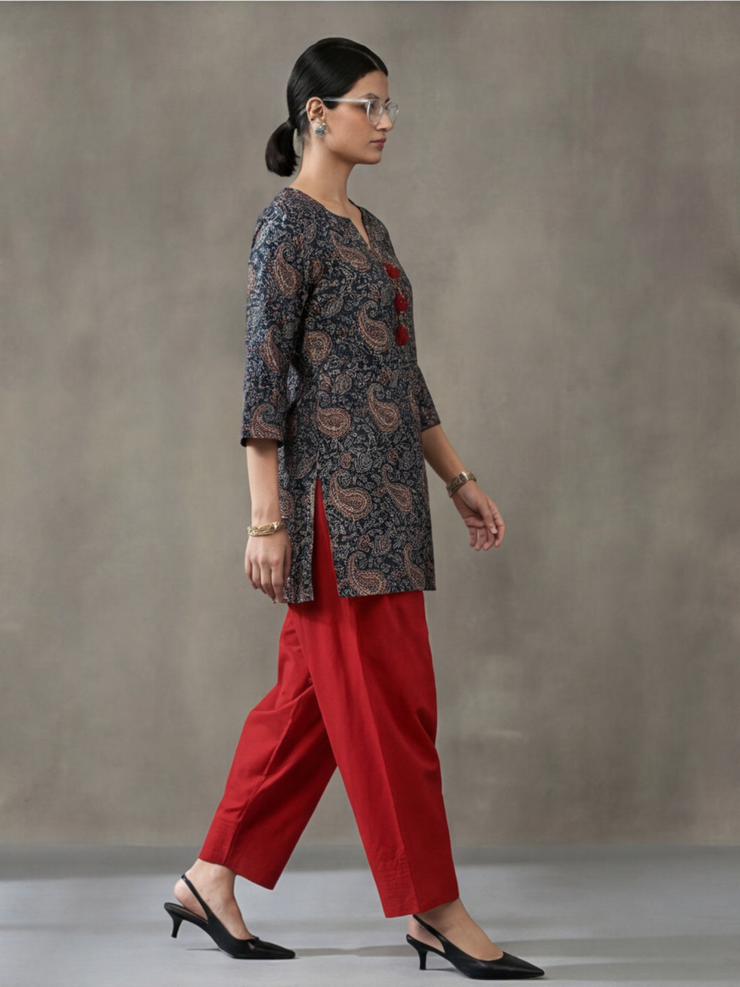 Paisley Printed Pure Cotton Farshi Suit