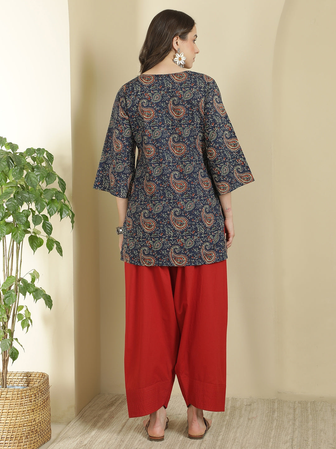 Paisley Printed Pure Cotton Farshi Suit