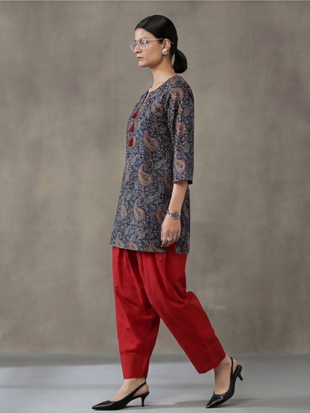Paisley Printed Pure Cotton Farshi Suit