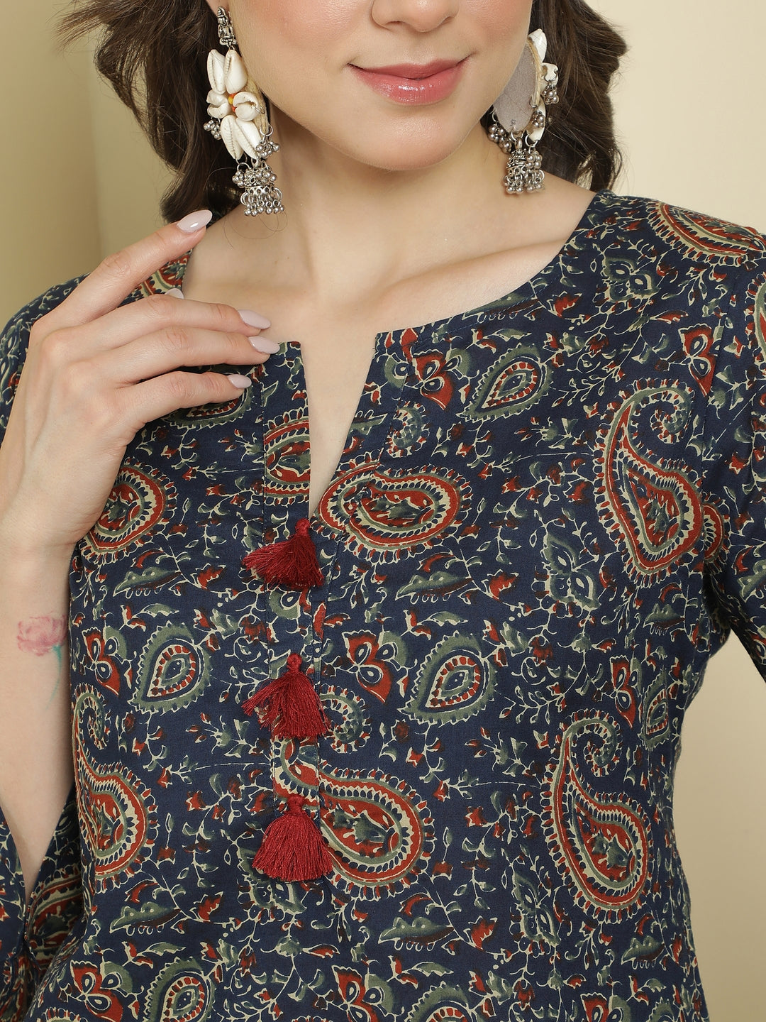 Paisley Printed Pure Cotton Farshi Suit