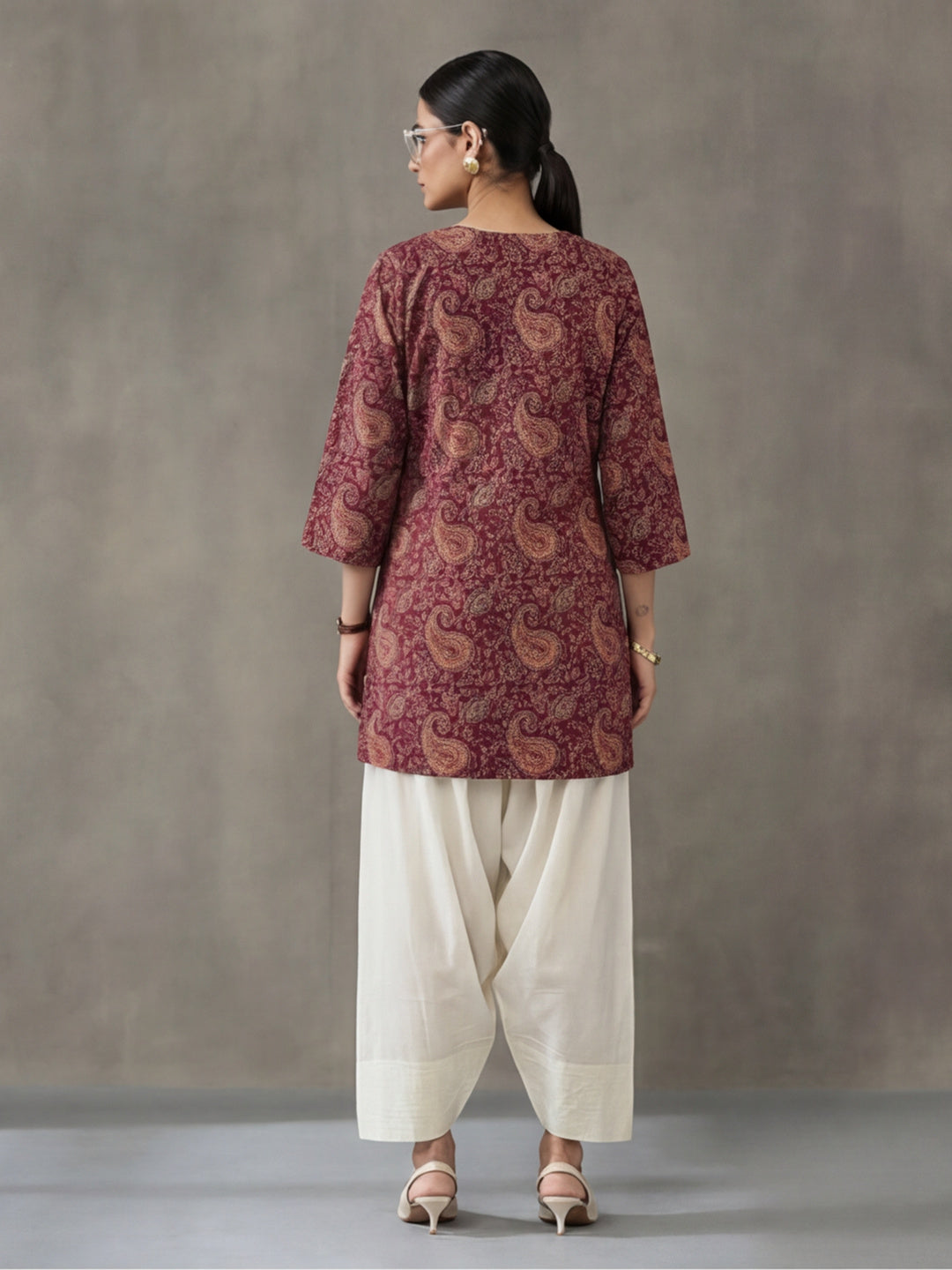 Paisley Printed Pure Cotton Farshi Suit