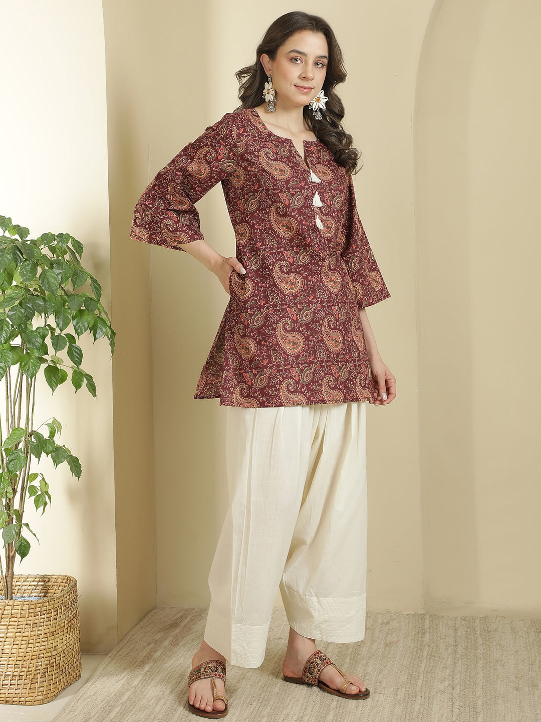 Paisley Printed Pure Cotton Farshi Suit