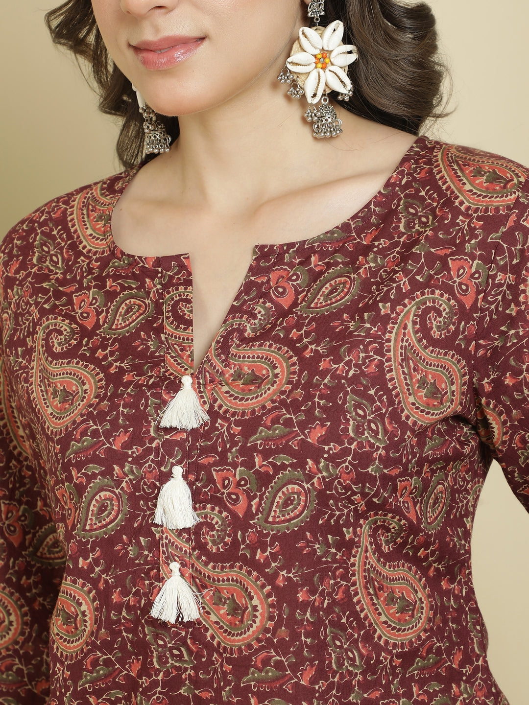 Paisley Printed Pure Cotton Farshi Suit