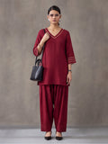 Solid Silk Blend Kurts & Salwar Sets