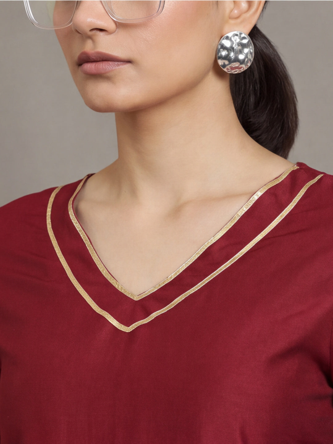 Solid Silk Blend Kurts & Salwar Sets