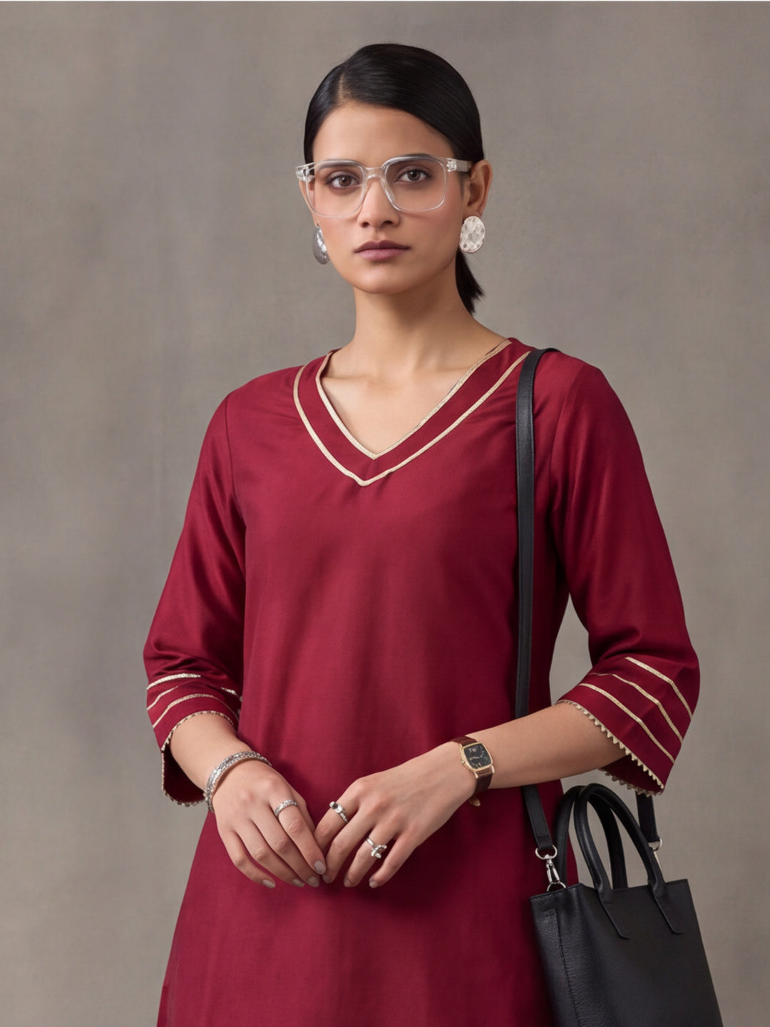 Solid Silk Blend Kurts & Salwar Sets