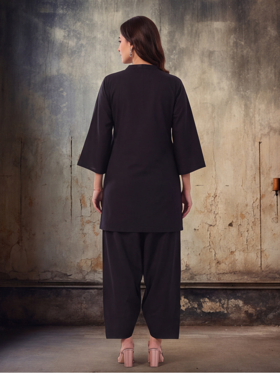 Solid Cotton Straight Kurta & Salwar Sets