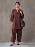 Solid Cotton Straight Kurta & Salwar Sets