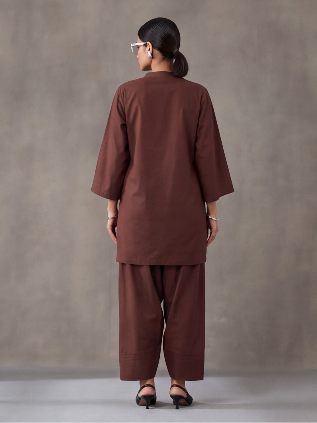 Solid Cotton Straight Kurta & Salwar Sets