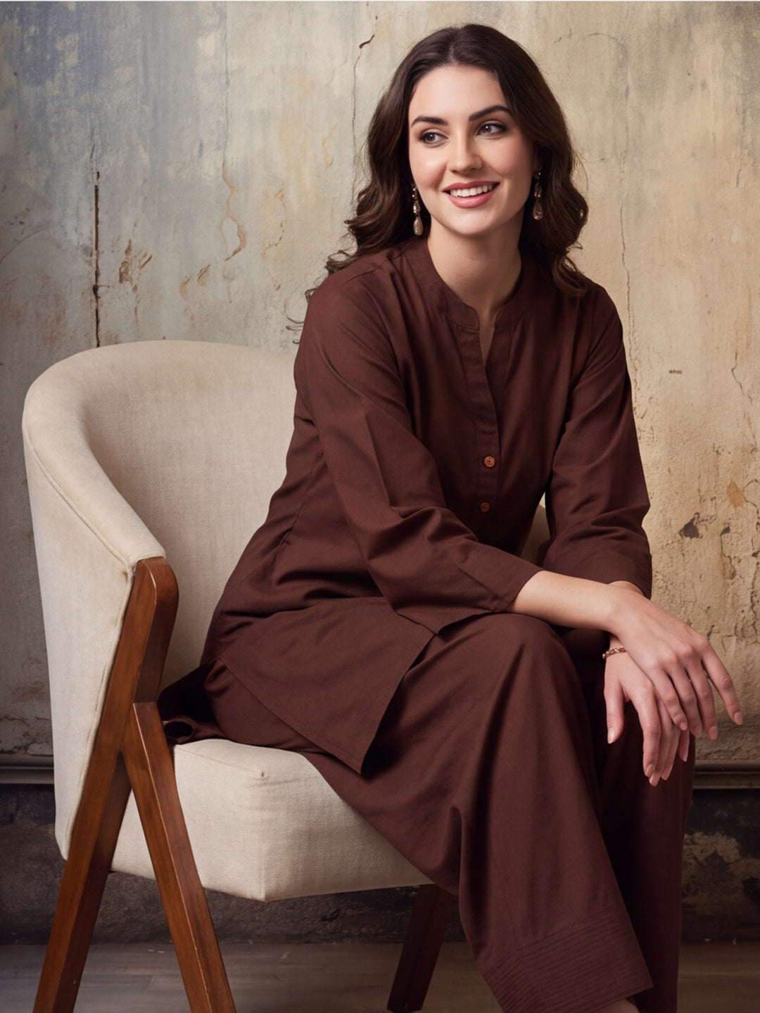 Solid Cotton Straight Kurta & Salwar Sets