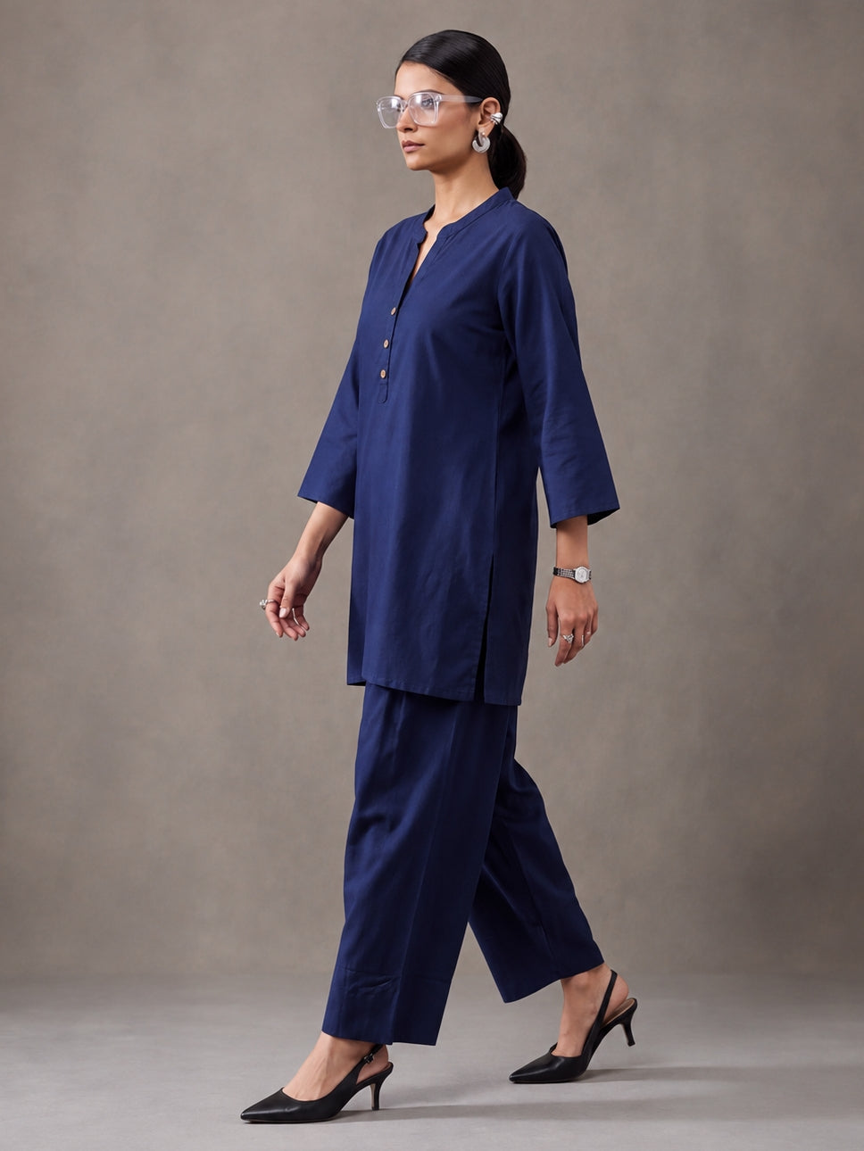 Solid Cotton Straight Kurta & Salwar Sets